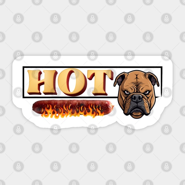 Hot dog hotdog  bulldog  bulldog mom Sticker by KIRBY-Z Studio